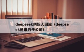 deepseek创始人回应（deepseek是谁的子公司）