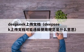 deepseek上传文档（deepseek上传文档可能违反使用规范是什么意思）