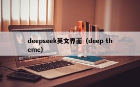 deepseek英文界面（deep theme）