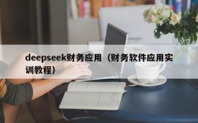 deepseek财务应用（财务软件应用实训教程）