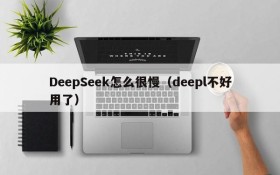 DeepSeek怎么很慢（deepl不好用了）