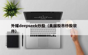 外媒deepseek炒股(美国股市炒股软件)