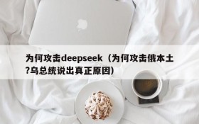 为何攻击deepseek（为何攻击俄本土?乌总统说出真正原因）