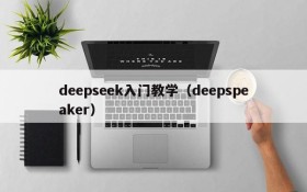 deepseek入门教学（deepspeaker）