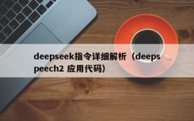 deepseek指令详细解析(deepspeech2 应用代码)