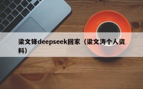 梁文锋deepseek回家(梁文涛个人资料)
