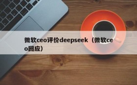 微软ceo评价deepseek（微软ceo回应）