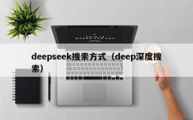 deepseek搜索方式（deep深度搜索）