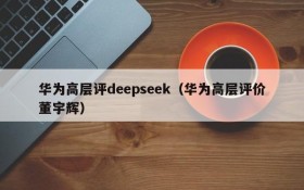 华为高层评deepseek（华为高层评价董宇辉）